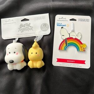 Hallmark Snoopy and Woodstock ornaments